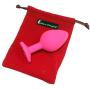 Eastern Delights Elite 3PCS Silicone Jeweled Anal Butt Plugs Anal Trainer Set, Hot Pink