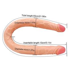 WY-LOVE Double-Ended Headed Huge Flexible Dual Density Rod for Women Men (16 Inch)