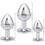 Vibratos Swinging Happy Gift Giving 3PCS Stainless Steel Pl-ugs Round Shaped Jeweled Design Plug Anale Seoy Stimulation Toys Fun-Store Green Great for Beginners