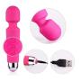 Wand Massager Cordless Vibrating Personal Back Neck Massage | Handheld Mini Body Massagers for Women | Waterproof | Muscle Electric Vibrating Masagers for Female | Small | Wireless | Pink