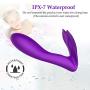 Wearable Wireless Remote Control Clitoris and G-Spot Stimulator, Clitoral Dildo Silicone Vibrators for Adult, Rechargeable Waterproof Vibrate Masturbation G Spotter Stimulator … (Purple)