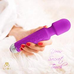 LIBI - Personal Handheld Massager, Neck Massager with 8X Speeds, 20x Patterns and Flexible Head Massager, Wireless, Rechargeable and Waterproof. (Relaxation Gifts/Muscle Masager/Personal Massager)