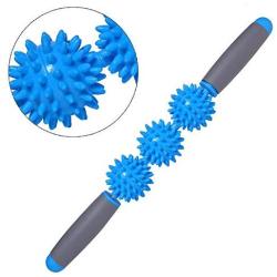 Muscle Roller Stick with 3 Ball Professional Grade Trigger - Massager Stick for Pain Relief Deep Tissue Muscle-Women Men Cellulite Blasting Remover Personal Massage for Back Leg Foot Neck