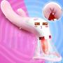 Donerty Silicone USB Rechargeable Sucking Heating Vibrantor for Women Vibrating Toys