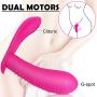 Clitoral G-Spot Vibrator, Xocity, Dildo Vibrator with Wireless 10M Remote Contral and 42°C Heating Function 10 Vibration Modes, Wearable Vibrator Adult Sex Toy for Women Female Couples