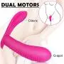 Clitoral G-Spot Vibrator, Xocity, Dildo Vibrator with Wireless 10M Remote Contral and 42°C Heating Function 10 Vibration Modes, Wearable Vibrator Adult Sex Toy for Women Female Couples