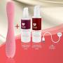 Handheld Personal Vibrating Wand Massager with Lube & Toy Cleaner – 20 Multi-Speed Sex Vibrator for Women, USB Rechargeable