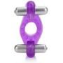 CalExotics Wireless Rockin’ Rabbit - Double Vibrating Bullet - Waterproof Pleasure Ring - Silicone Sex Toy For Couples - Clitoral Massager - Purple