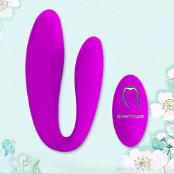 Donerty 12 Frequency U Shape Wireless Remote Control with Quiet Dual Motor Adult Toy for Women Couple