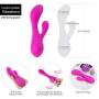 Pure Love New Squeeze-Control Dual Hug Vibrator, Rechargeable, and Waterproof Massage Wand, Memory Function, Adult Sex Toy, Pink Color