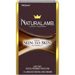 TROJAN NaturaLamb Luxury Latex-Free Condoms, 10 Count