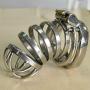 Xxq Fashion 316 Stainless Steel Mens Special Toy Massager Mens Chastity Lock Birdcage (Size : M:45mm)