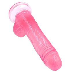 Large Special Artifact Vibrant Training Toys for Beginners Can Bring You Real Skin Feelings, 7 Inch Crystal Pink St!ck for Women (to Improve Your Love Skills)