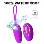 WEI EI 12 Frequencies Wireless Remote Control Multi-Modes Powerful Bullet Vib USB Rechargeable Waterproof C-Stimulator for Women (Deep Purple)