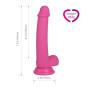 Louviva 8 inch Realistic Dildo Liquid Silicone G-Spot Adult Sex Toy with Suction Cup (Pink)