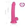Louviva 8 inch Realistic Dildo Liquid Silicone G-Spot Adult Sex Toy with Suction Cup (Pink)