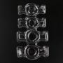 letongous 4Pcs Clock Ring for Sex Men Silicone, Transparent
