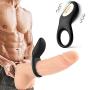 EROCOME Full Silicone Vibrating Sagitta Cock Ring - Waterproof Rechargeable Penis Ring Vibrator with 8 Modes - Sex Toy for Male or Couples (Black)