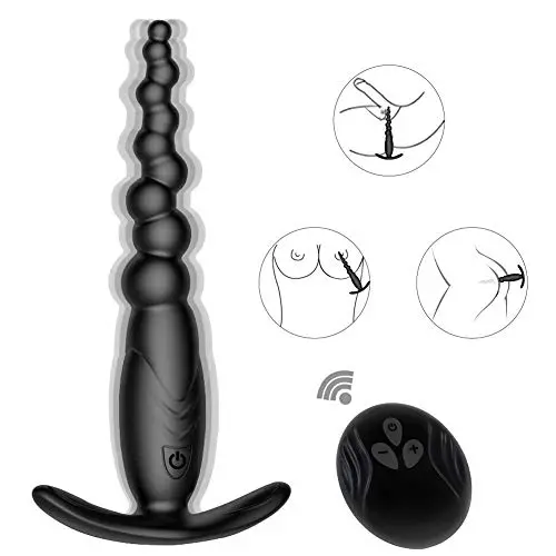 FeiGu Vibrating Anal Beads, Remote Control 7 Speeds Butt Plug Prostate Massager with Safe Pull Handle, Adult Sex Toy for Beginners FeiGu Vibrating Anal Beads, Remote Control 7 Speeds Butt Plug Prostate Massager with Safe Pull Handle, Adult Sex Toy for Beginners