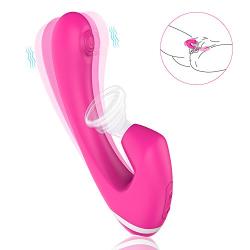 Clitoral Sucking Vibrators, Proxoxo Silicone Flexible G Spot Clit Stimulator Massager, Powerful Whisper Quiet Rabbit Vibrator with 9 Suction & 9 Vibration Modes, Waterproof Rechargeable Dildo Vibrator