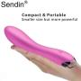 Cordless Electric Massager Waterproof with 10x Strong Vibration Patterns, Powerful Handheld Rechargeable Body Massage for Back Neck, Muscle Aches & Sport Recovery (Pink)