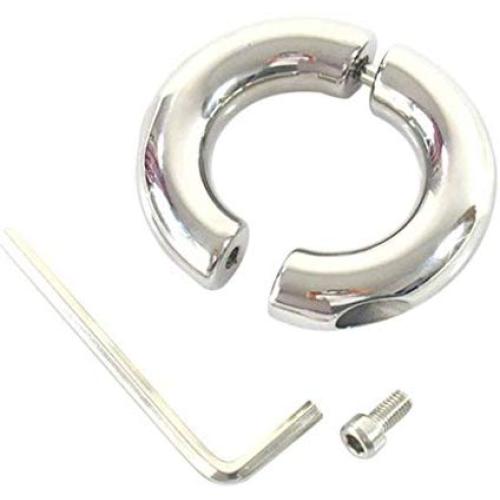 AUWU Men Penis Ring Stainless Steel Enhancer Weight Bearing Device Delayed Ejaculation Manual massager