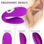 Couple Vibrator & G Spot Vibrator Remote Partner Vibrator Waterproof Rechargeable Dual Pleasure 12 Vibration Clitoris Nipple Vagina Orgasm Vibrator Sex Toy for Women Solo or Couples Fun (Purple)