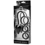 Master Series Triple Threat Silicone Tri Cock Ring with Anal Plug