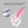 Vibrator, Oomph! 4 Inch Silicone Waterproof Vibration Massager 16 Modes Curved Tip Magic Wand Vibrator Sexy Toy - Pink