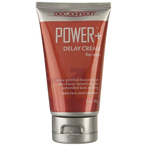 Doc Johnson Signature Costmetics - Power + Delay Cream for Men - Male Genital Desensitizer - Decreases Sensitivity For Extended Love Making - 2 oz. (56 g)