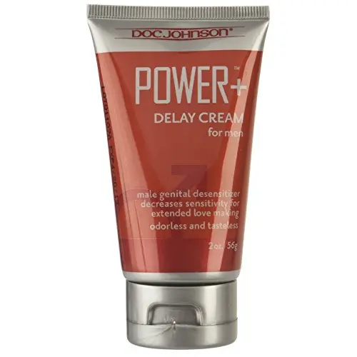 Doc Johnson Signature Costmetics - Power + Delay Cream for Men - Male Genital Desensitizer - Decreases Sensitivity For Extended Love Making - 2 oz. (56 g)