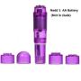 Finever 3Pc Mini Massager Handheld with 4 Heads Pocket Vibrating Pen for Face, Neck, Head,Back Pink Blue and Purple