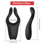 Waterproof Vibrating Cock Ring with 7 Powerful Vibration Modes, PALOQUETH Multifunctional G Spot Vibe Nipple Massager Penis Vibrator Perineum Stimulator for Couples Play, Rechargeable