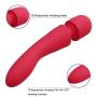 Portable LED Lighting Computer Massage 10 Speed Wife Lover Portable Electronic USB Charging Power Wireless Wand Wireless Massager-Pink