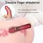 Bullet Vibrators, Xocity, Protable Adult Sex Toy with 16 Vibration Modes for Travel Clitoral Stimulation with Silicone Attachment Case, Waterproof Vibrator for Men Women Couples, Frosted Red