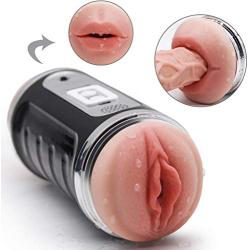 SPFOZ Sex Automatic Male Masturbation Electric Vibrating Masturbator Cup Aircraft Cup Man Toy Hands Free with USB Rechargable Realistic 3D six Toy Sexyyy Underwear for Men T-Shirt