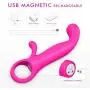 RITER 9 Vibrantion Modes Vibrantor G Spotter Stimulator Rechargeable Massager Adullt Six Toys for Women Hot Pink RITER 9 Vibrantion Modes Vibrantor G Spotter Stimulator Rechargeable Massager Adullt Six Toys for Women Hot Pink