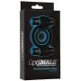 Doc Johnson OptiMALE - Vibrating Double C-Ring - Two Rings, one for shaft, one for testicles - Stretchable Silicone - 2 Powerful and Removable 10 Function Bullets - Black