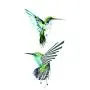 WYUEN 12 PCS Hummingbirds Temporary Tattoo Sticker for Women Men Fashion Body Art Adults Waterproof Hand Fake Tatoo 9.8X6cm (FW12-13)