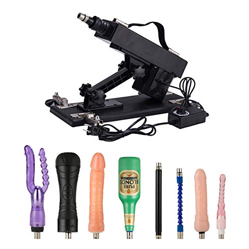 Y-Not Automatic Love Machine, Fast Pumping and Thrusting Multi-Speed Telescopic Hands-Free Dildo Retractable Masturbation Sex Toys for Women and Men with 8 Attachments