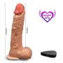 Valentines Day Gift Ď-Dîld`ɔ Powerful Wireless Remote Control Scene Props Vîb-Rát-Or Soft and Flexible Realistic Texture Vibration Couple Casual Toys (Color : Skin Color)