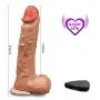 Valentines Day Gift Ď-Dîld`ɔ Powerful Wireless Remote Control Scene Props Vîb-Rát-Or Soft and Flexible Realistic Texture Vibration Couple Casual Toys (Color : Skin Color)