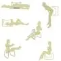 CRpinG Multifunction Chair Adullt Toys， Portable Elastic Bedroom Massager Stool，Weightless Detachable Position Enhancer Chair Novelty Furniture for Couples, Hold up to 500 lbs