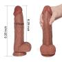 Lfcmf 8.26 inches Lifelike Huge Women Personal Relax Massager Silicone Material (Color : Brown)