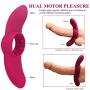 Full Silicone Vibrating Cock Ring 360° Stimulative Penis Ring Double Motor Vibrator for Men or Women Play 10 Speeds Waterproof Super Quiet Magnetic Rechargeable Couples Adult Sex Toy (Wine Red)