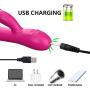 G Spot Rabbit Vibrator Waterproof Medical Silicone Rechargeable Massage Wand - Clit G Spot Stimulator Men Women Toy, Quiet Personal Adult Sex Toy (Pink)