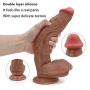 Nabini 12 inch Liquid Silicone Dildo - Lifelike Huge Dong - Strong Suction Cup - Realistic and Extremely Soft Adult Toy - 100% Waterproof Big Size Adult Sex Toy