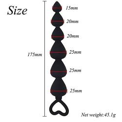 KIFDDSAZ Dî`Ld.ɔS 6 Pull Beads Silicone Pluģ Ánales Men and Women Appliances Handheld Body Massage Wand Waterproof