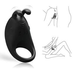 GRADYBROW Ears Viabration Vibarating Cóc.k Ring Lock Sperrm Ring Rechargeable Waterproof for Men Pěnǐs Rings