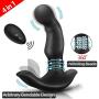 CHEVEN Whirling Beads Dual Motors Vibrating Anal Vibrator for Men with Wireless Remote Control,Anal Vibrators Butt Plug Prostate Massager Stimulator,Adult Male Anal Sex Toys for Men Women and Couples